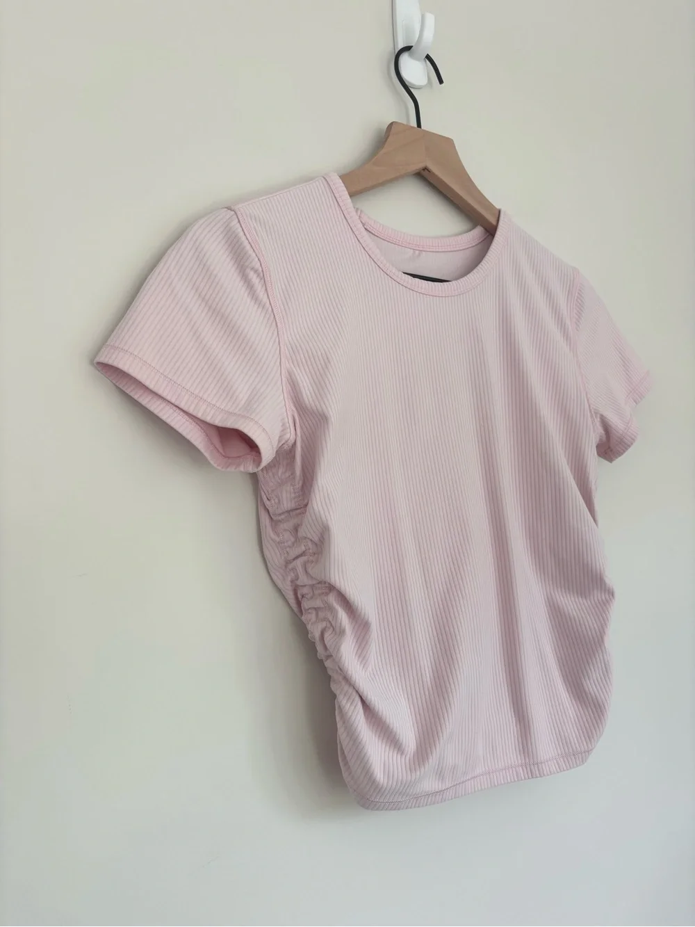 Lululemon All It Takes Short Sleeve Ribbed Top Light Pink 6